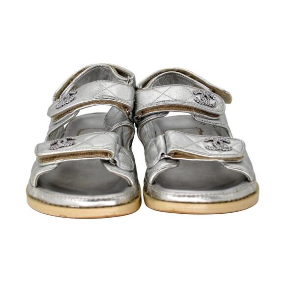 Chanel Cc Logo Dad 35 Quilted Leather Sandals CC-0916N-0007 - Picture 3 of 12